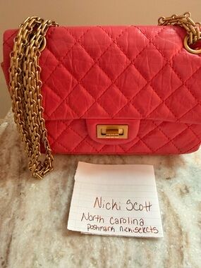 Red Quilted Chain Shoulder Bag - Unbranded